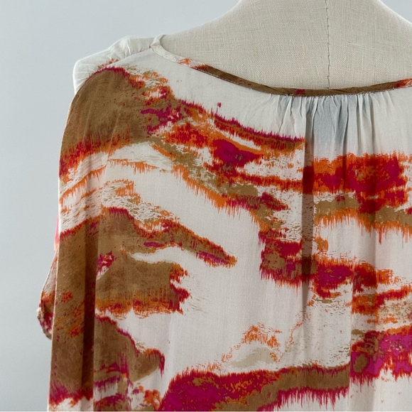 Calvin Klein jeans top size XL multicolored lightweight abstract desert sunset - Picture 5 of 11